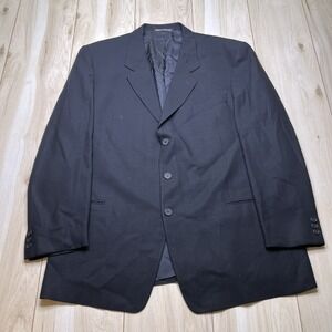 Armani Mani Full Canvas Woolmark Tessuto Sports Coat Blazer Gray Mens Size 46L